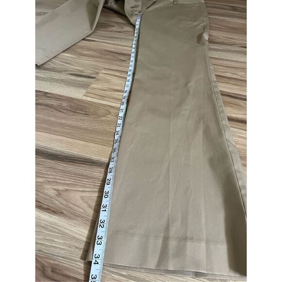 THEORY Low-Rise Beige Cotton Twill Flare Leg Pants w/ Pockets sz 12 - Picture 10 of 10